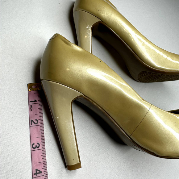 JESSICA SIMPSON HEELS GOLD PUMP SHOES SIZE 6.5 - Picture 12 of 13